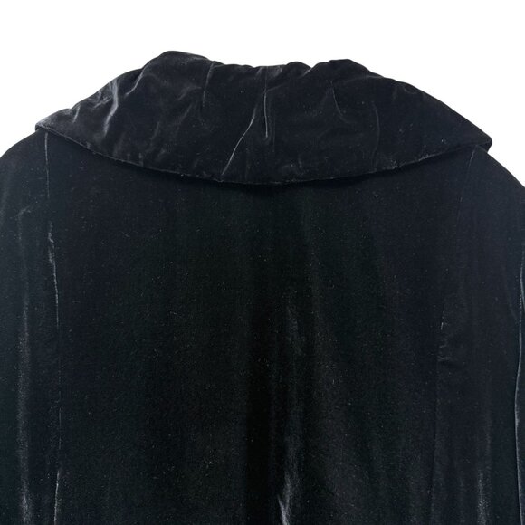 Lane Bryant Velvet Swing Jacket Plus Size 26 Black Evening Blazer 3/4 Sleeve - Picture 4 of 10